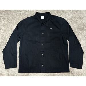 Nike Life Unlined Chore Coat Jacket Men's Size Medium Black FN0356-010 Worn Once